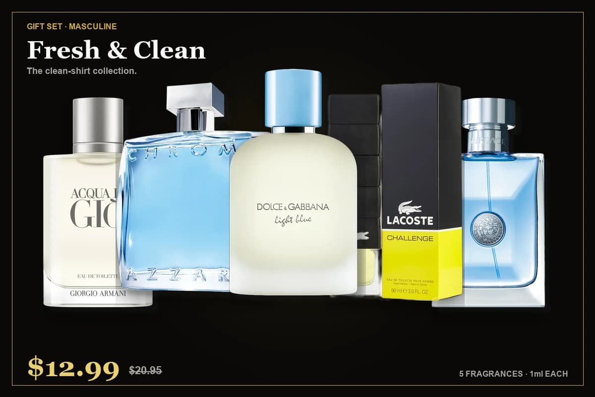 Fresh & Clean — Armani Acqua di Giò, D&G Light Blue