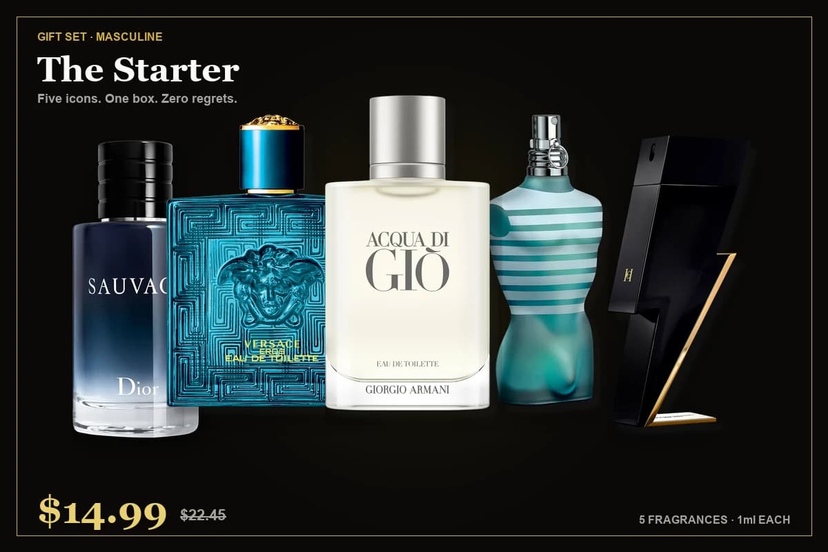 The Starter — Dior Sauvage, Armani Acqua di Giò