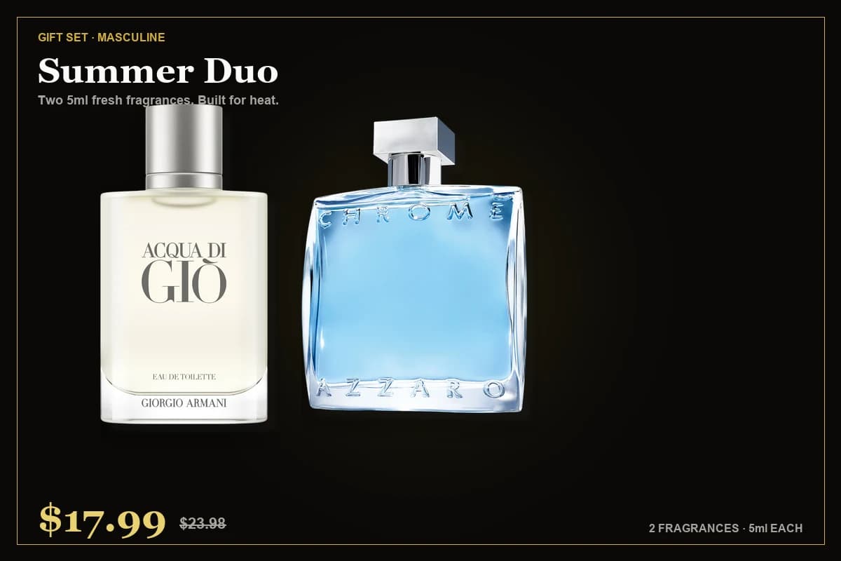 Summer Duo — Armani Acqua di Giò, Azzaro Chrome